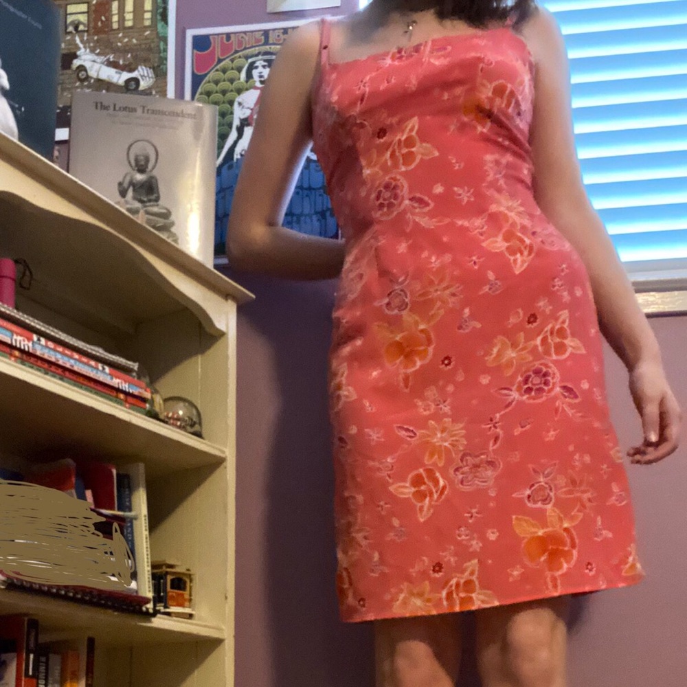 90s/ Y2K beachy floral print dress